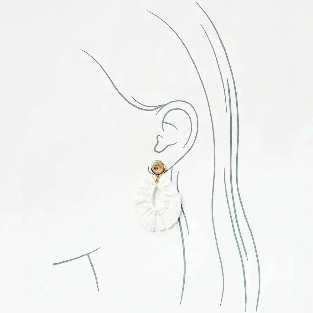LOFT Raffia Teardrop Earrings